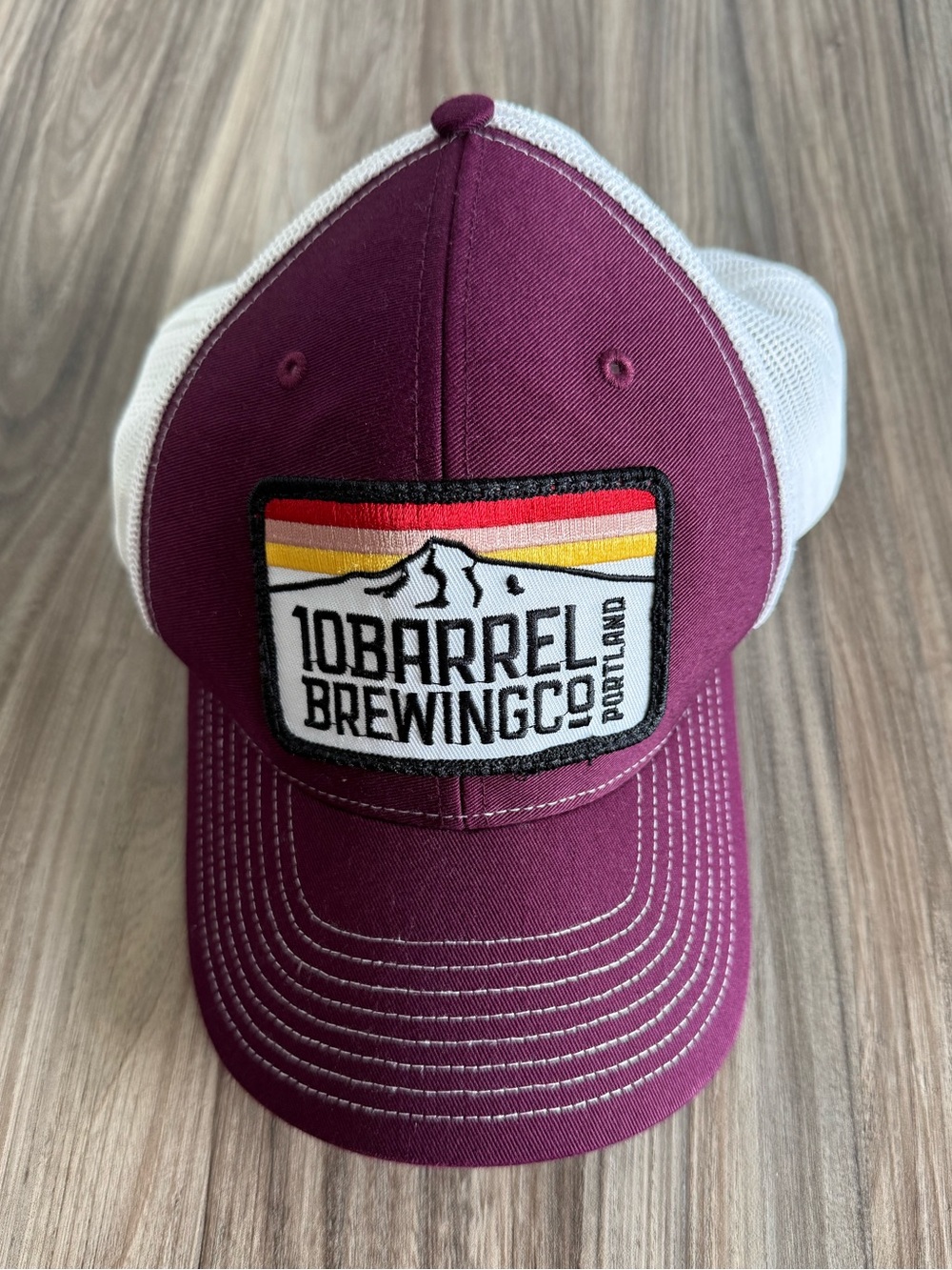 10 Barrel Brewing Company Trucker SnapBack Hat Adjustable Maroon Baseball Cap